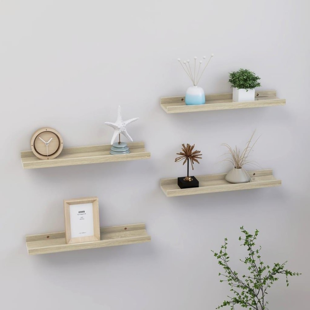 Vidaxl Wall Shelves 4 Pcs Sonoma Oak 15.7X3.5X1.2