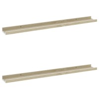 Vidaxl Wall Shelves 2 Pcs White And Sonoma Oak 31.5X3.5X1.2