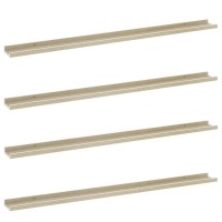 Vidaxl Wall Shelves 4 Pcs White And Sonoma Oak 45.3X3.5X1.2