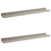 Vidaxl Wall Shelves 2 Pcs Concrete Gray 23.6X3.5X1.2