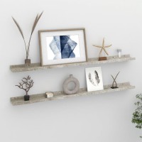 Vidaxl Wall Shelves 2 Pcs Concrete Gray 39.4X3.5X1.2