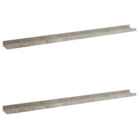 Vidaxl Wall Shelves 2 Pcs Concrete Gray 39.4X3.5X1.2