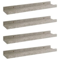 vidaXL Wall Shelves 4 pcs Concrete Gray 15.7