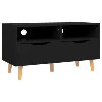 Vidaxl Tv Cabinet Black 35.4X15.7X19.1 Engineered Wood