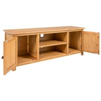 Vidaxl Tv Cabinet 43.3X13.8X17.3 Solid Oak Wood