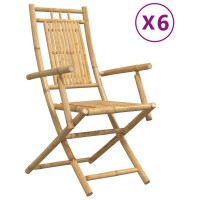 vidaXL Folding Patio Chairs 6 pcs 20.9