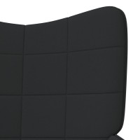 vidaXL Relaxing Chair Black Fabric