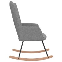 vidaXL Rocking Chair Light Gray Fabric