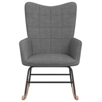 vidaXL Rocking Chair Dark Gray Fabric