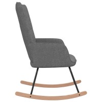 vidaXL Rocking Chair Dark Gray Fabric