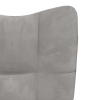 vidaXL Relaxing Chair Light Gray Velvet