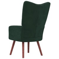 vidaXL Relaxing Chair Dark Green Velvet