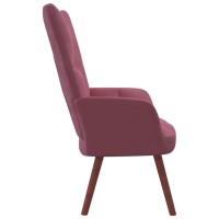 vidaXL Relaxing Chair Pink Velvet