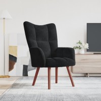 vidaXL Relaxing Chair Black Velvet