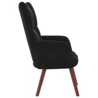 vidaXL Relaxing Chair Black Velvet