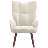 vidaXL Relaxing Chair Cream White Velvet