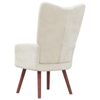 vidaXL Relaxing Chair Cream White Velvet