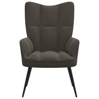 Vidaxl Relaxing Chair Dark Gray Velvet