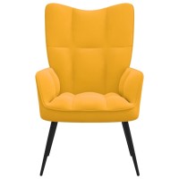 Vidaxl Relaxing Chair Mustard Yellow Velvet