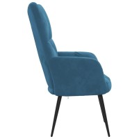 vidaXL Relaxing Chair Blue Velvet