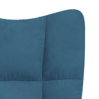 vidaXL Relaxing Chair Blue Velvet