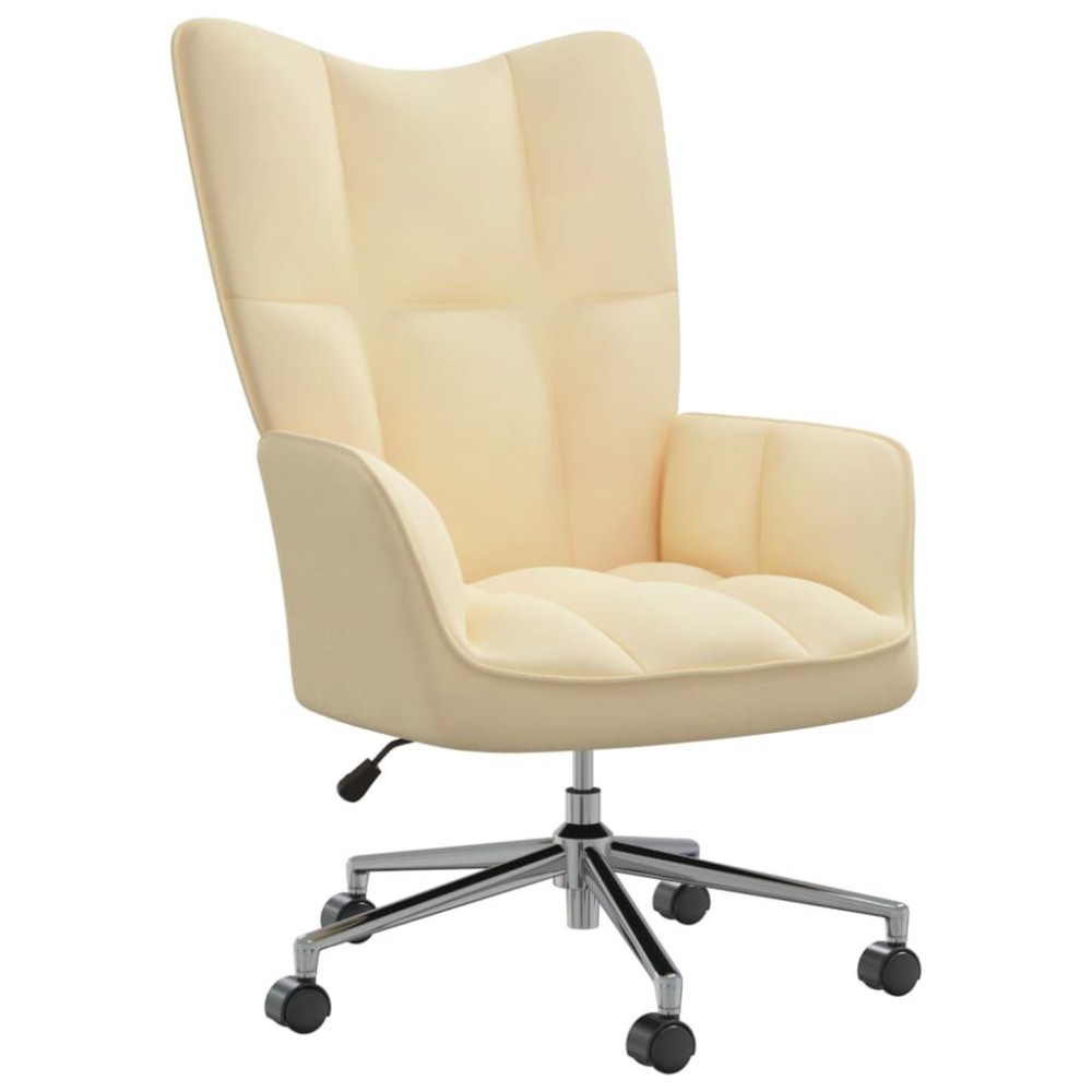 vidaXL Relaxing Chair Cream White Velvet