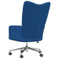 vidaXL Relaxing Chair Blue Velvet