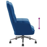 vidaXL Relaxing Chair Blue Velvet