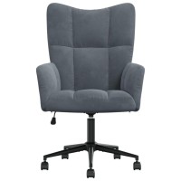 vidaXL Relaxing Chair Dark Gray Velvet