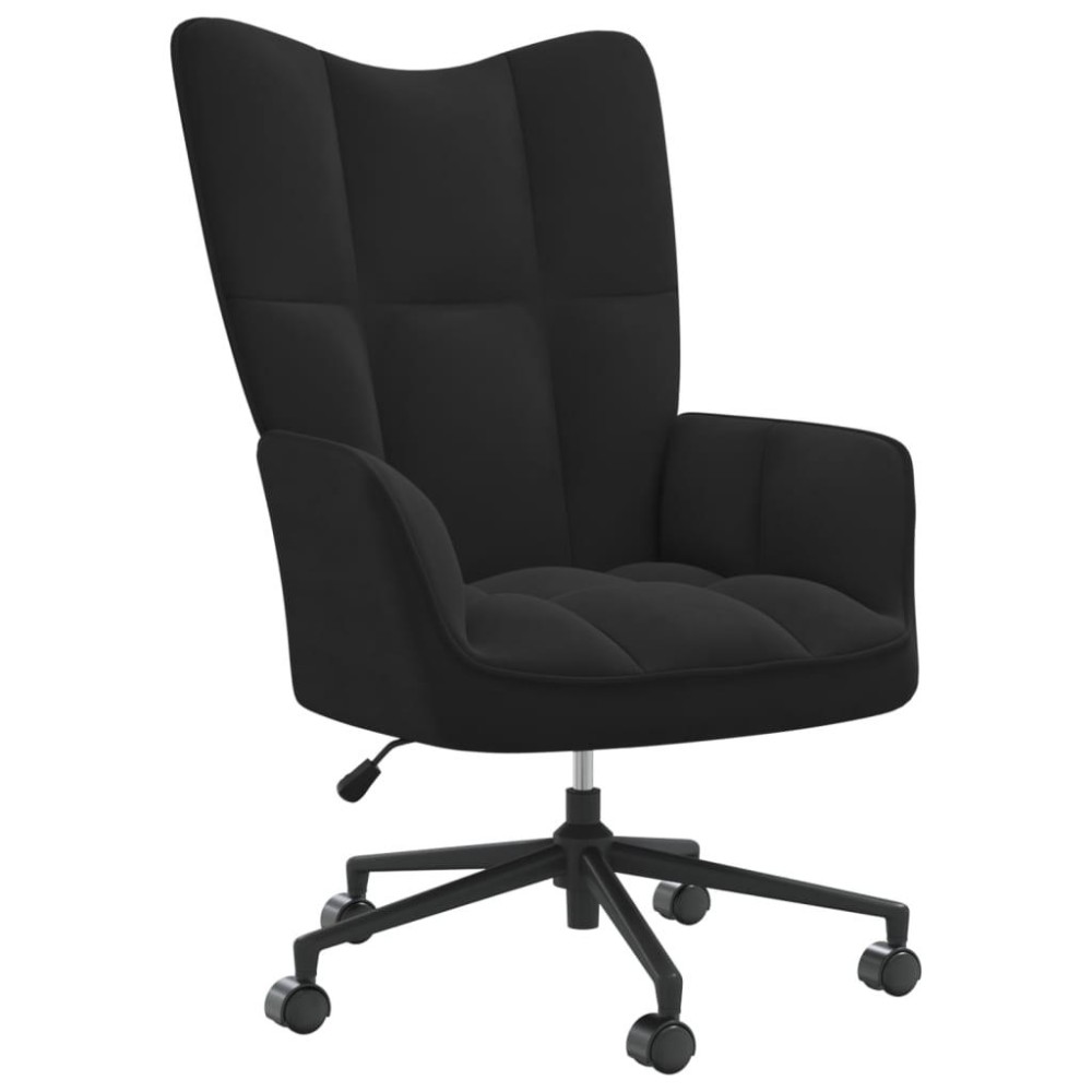 vidaXL Relaxing Chair Black Velvet