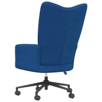 vidaXL Relaxing Chair Blue Velvet