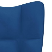 vidaXL Relaxing Chair Blue Velvet