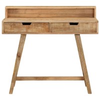 Vidaxl Desk 39.4X17.7X35.4 Solid Rough Mango Wood
