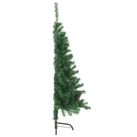 vidaXL Artificial Half Christmas Tree with Stand Green 4 ft PVC