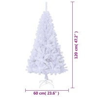 vidaXL Artificial Christmas Tree with Thick Branches White 4 ft PVC