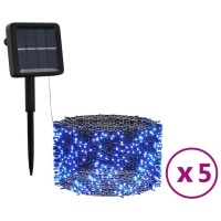 vidaXL Solar Fairy Lights 5 pcs 5x200 LED Blue Indoor Outdoor