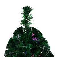 vidaXL Artificial Christmas Tree with Stand Green 6 ft Fiber Optic