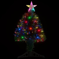 vidaXL Pre-lit Christmas Tree with Stand 2 ft Fiber Optic