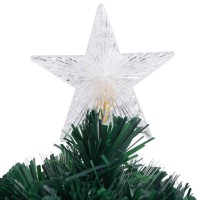 vidaXL Pre-lit Christmas Tree with Stand 2 ft Fiber Optic