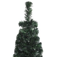 vidaXL Artificial Slim Christmas Tree with Stand 6 ft Fiber Optic