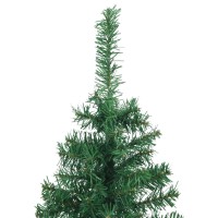 vidaXL Corner Artificial Christmas Tree Green 5 ft PVC