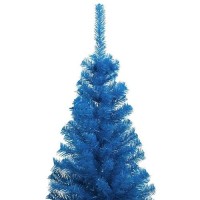 vidaXL Artificial Christmas Tree with Stand Blue 8 ft PVC