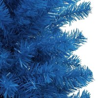 vidaXL Artificial Christmas Tree with Stand Blue 8 ft PVC