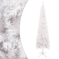 vidaXL Slim Christmas Tree White 6 ft