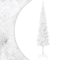 vidaXL Slim Christmas Tree White 7 ft