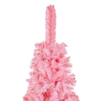 vidaXL Slim Christmas Tree Pink 4 ft