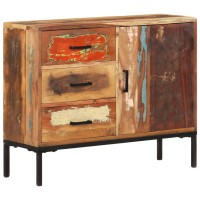 Vidaxl Sideboard 34.6X11.8X28.7 Solid Reclaimed Wood