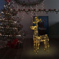 vidaXL Reindeer Christmas Decoration 90 LEDs 2x1x3 ft Acrylic