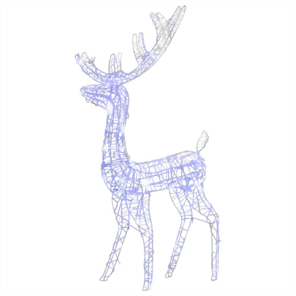 vidaXL Acrylic Reindeer Christmas Decoration 140 LEDs 4 ft Blue