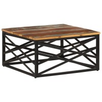 Vidaxl Coffee Table 26.8X26.8X13.8 Solid Reclaimed Wood